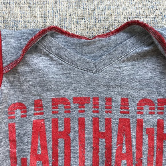 Carthage College handmade upcycled t-shirt newborn gown infant sleep sack - Picture 4 of 9